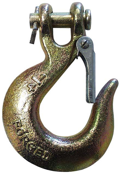 Clevis Slip Hook C/W Latch 1/2" Alloy Yellow Zinc Plated | DYN66076