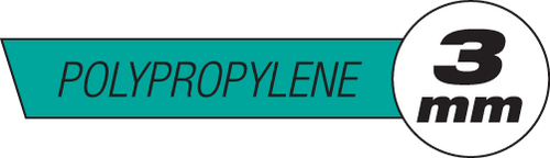 3mm Polypropylene Plastic Rods | 12DDF-PPBK03