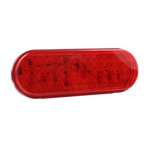 Hi Count® Oval LED Stop Tail Turn Light, Red | GROG6002-5