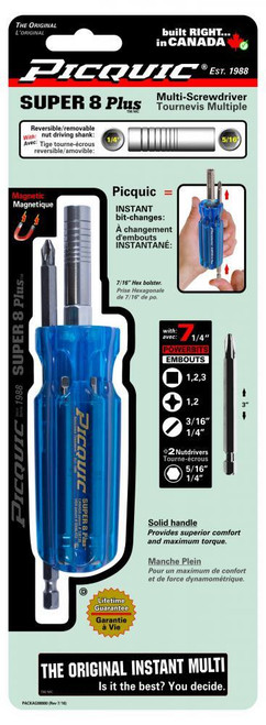 Super 8 Plus Multibit Driver With Nut-Driver - Blue | 40P98880