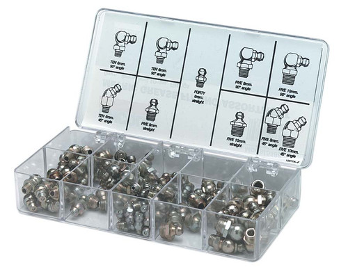 Packaged Fittings - Metric Threads, The 100 Piece Assortment Contains the Most Popular 6MM, 8MM and 10MM Fittings | LIN5186