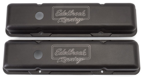 Valve Cover Victor Series SBC Low Profile Die Cast Valve Covers With blk Powder Coat Finish | EDB41713