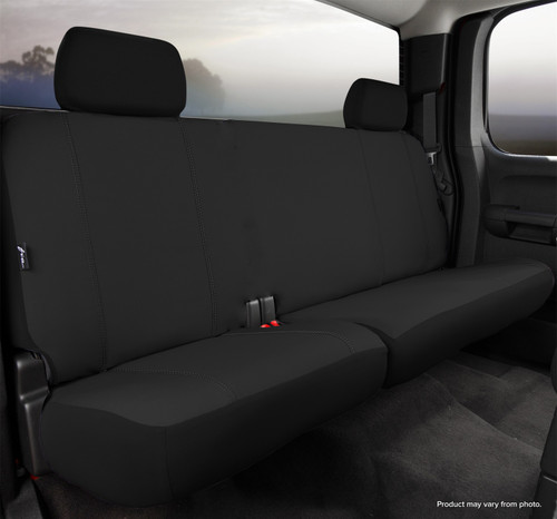 SP80 Series - Seat Protector Poly-Cotton Custom Fit Rear Seat Cover - Black, with Super Grip fastening system for easy installation and commercial grade poly-cotton material. | 947SP82-66 BLACK