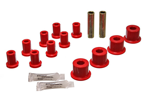 Leaf Spring Bushing Set, Red, Rear, Performance Polyurethane | 3065.2105R