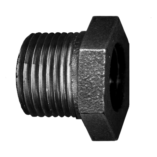Black Iron Bushing 1 Male NPT X 3/8 Female NPT | 027BI-110-HC