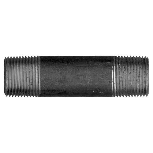 Black Iron Nipple - 3/4" MPT x 1-1/2" | 027BI-113-E1-1/2