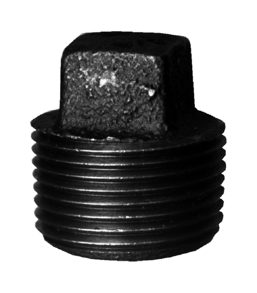 Black Iron Square Head Plug 1-1/2 Male NPT | 027BI-109-K