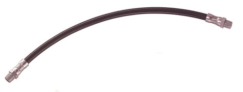 12 In. Whip Hose Extension for Manually Operated Grease Gun, 1/8 In. NPT (m) Inlet and Outlet, Maximum Working Pressure 3,500 PSI, Black | LING212