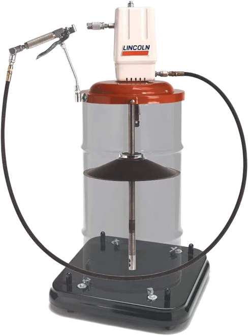Heavy-Duty, Air Operated Grease Pump for 120 lbs. Drums, 50:1 Ratio, 1/4 in. NPTF Air Inlet | LIN917