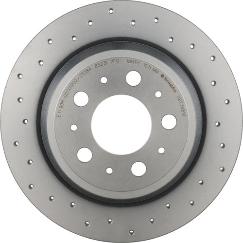 Premium UV Coated Rear Xtra Cross Drilled Rear Disc Brake Rotor | BBB08.7765.1X