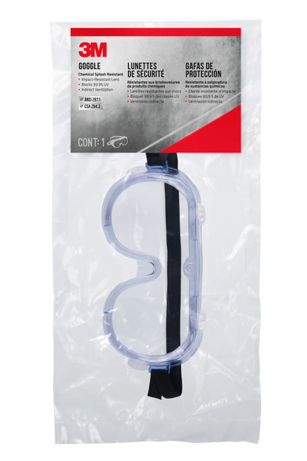 Chemical Splash/Impact Goggle, 10/cs | MMM93506H1-DC