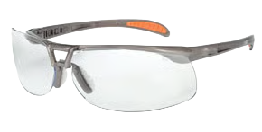 Uvex Protege Semi-Rimless Safety Glasses, w/Anti-Fog Coating - Black/Grey | 483S4201X