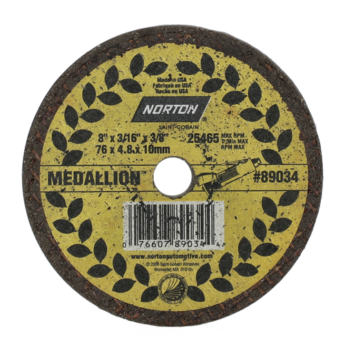 3 x 3/16 x 3/8" Medallion Cut-Off Wheel SGZ 46 T T01/41 | NOR89034