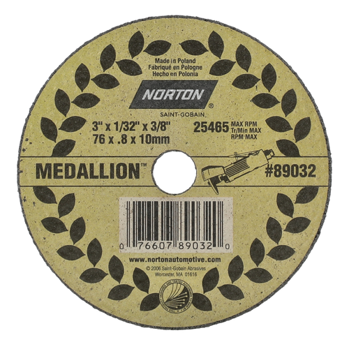 3 x 1/32 x 3/8" Medallion Cut-Off Wheel SGZ 50 T T01/41 | NOR89032