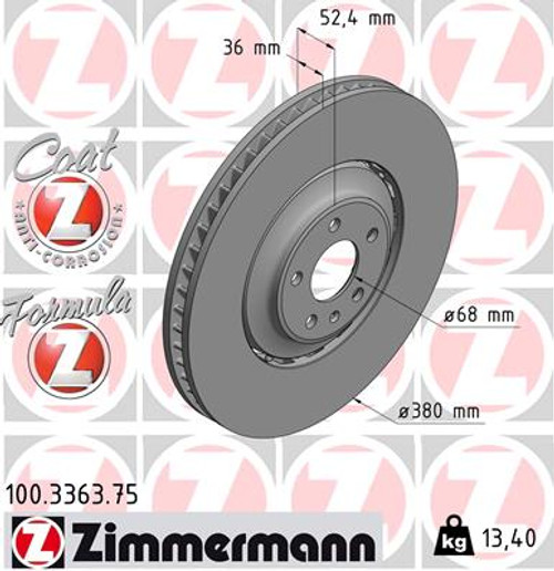 Formula F Coat Z Brake Rotor | ZIM100.3363.75