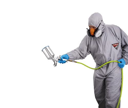 Micro-Gard Waterborne PPE Paint Suit, 100% Micro-Nylon - Gray | 8486050