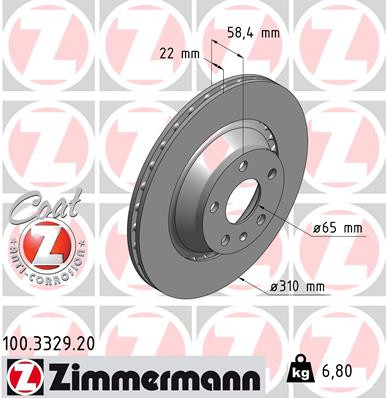 Coat Z Brake Rotor | ZIM100.3329.20