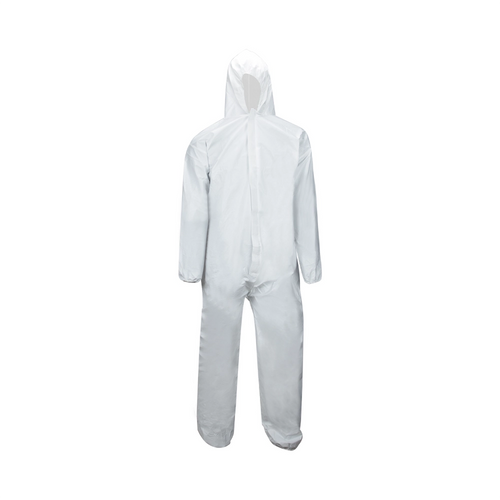 White Microporous Coverall, Large Retail Pack 1/Bag | WLSC72571104R