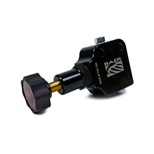 Baer Brakes Black General Fit Adjustable Proportioning Valve, Inline, with 3/8-24 Fittings | BAE2000035