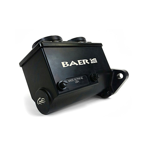 ReMaster Master Cylinder 2-Bolt GM/Ford, Black Anodized Finish, Left Port, 0.9375" (15/16") Bore | BAE6801272LP