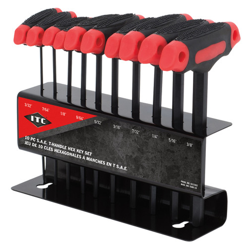 10 Pc SAE T-Handle Hex Key Set | SWX021502