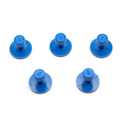 25 mm / 1" Blue Smooth Round Glue Tabs (5 Pack) | KCO410-BBP25MM