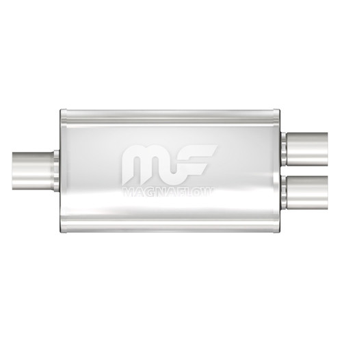 Straight-Through Performance Muffler, 2.25/2in. Center/Dual, 3.5x14x7 Body | 25K11148