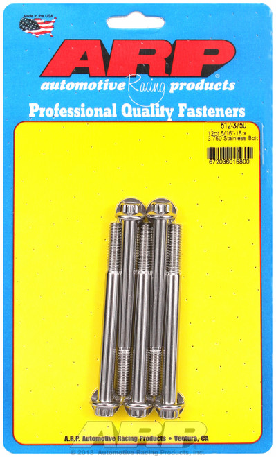 5/16-18 x 3.750 12pt SS bolts | 913612-3750