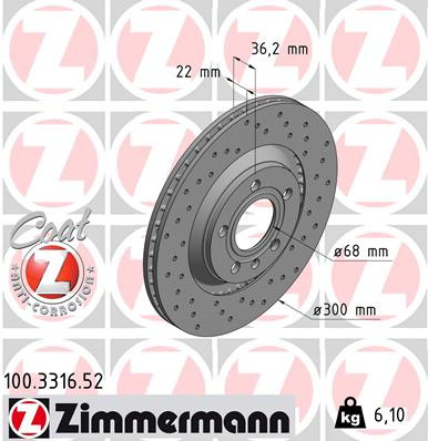 Sport Coat Z Brake Rotor | ZIM100.3316.52