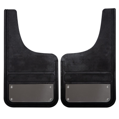 Plain Heavy Duty Chrome Plate 12 x 22 Front Mud Guards W/Screws | PLC001846R01