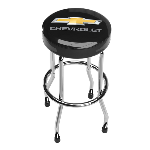 Chevrolet Bowtie Gold/Silver Stool | PLC004777R01