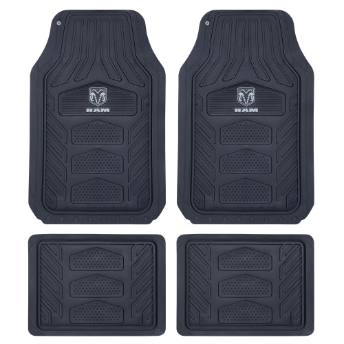 Ram WeatherPro 4 Piece Gray Logo Floor Mat Set | PLC001672R25