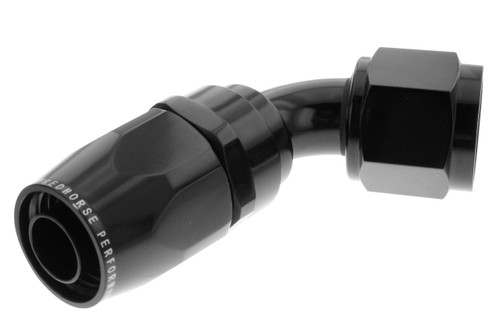 -12 60 degree Female Aluminum Hose End - black | RHP1060-12-2