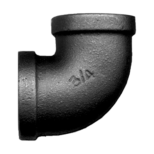 Black Iron 90 Elbow 1-1/2 X 1 Female NPT | 027BI-100-KH