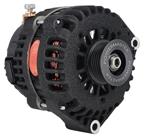 Alternator, GM AD244, 220 Amp, 6 Groove Pulley, Black Wrinkle Finish | 12P58237W