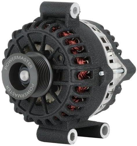 Alternator, 6G, 200 Amp, 8 Groove, Clocked at 11, Wrinkle Black Finish | 12P58478-11W