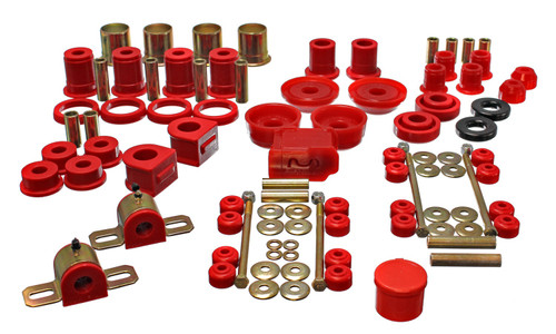 Hyper-Flex System, Red, Except 1LE Susp.Opt.,Incl. F/R Cntl .Arm Bush., F/R Sway Bar Bush.,F/R End Link Set,Torque Mt.,R Panhard Bar Bush.,Tie Rod End Boot,Perf. Polyurethane | 3063.18130R