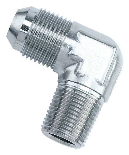 3AN Stainless 90 Degree Flare To 1/8" Pipe Size With Zinc-Plated Finish | RUS660792