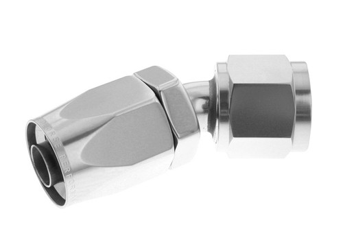 -10 30 deg Female Aluminum Hose End - non-swivel - clear | RHP6030-10-5