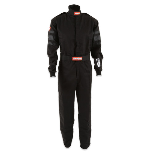 SFI-1 Pyrovatex One-Piece Single-Layer Racing Fire Suit, Black, Small | 0RQ110002RQP