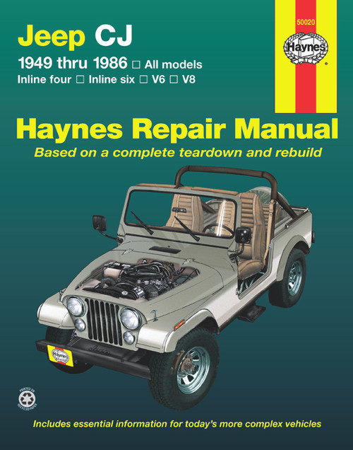 Repair Manual, Jeep CJ, '49-'86 | 44350020