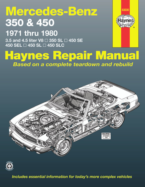 Repair Manual, Mercedes Benz 350 & 450, '71-'80 | 44363030