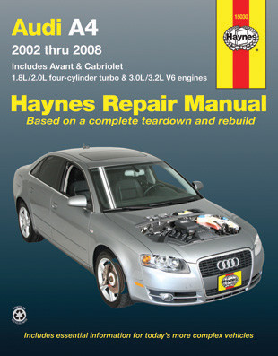 Repair Manual, Audi A4, '02-'08 | 44315030
