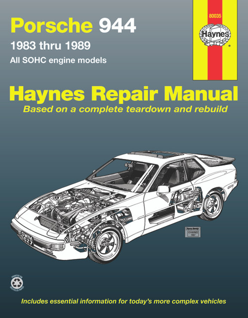 Repair Manual, Porsche 924S & 944, '83-'89 | 44380035