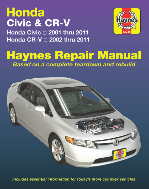 Repair Manual, Honda Civic (01-11) and CR-V (02-11) | 44342026