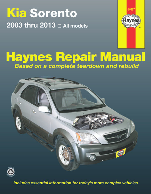 Repair Manual, Kia Sorento, 2003-2013 | 44354077