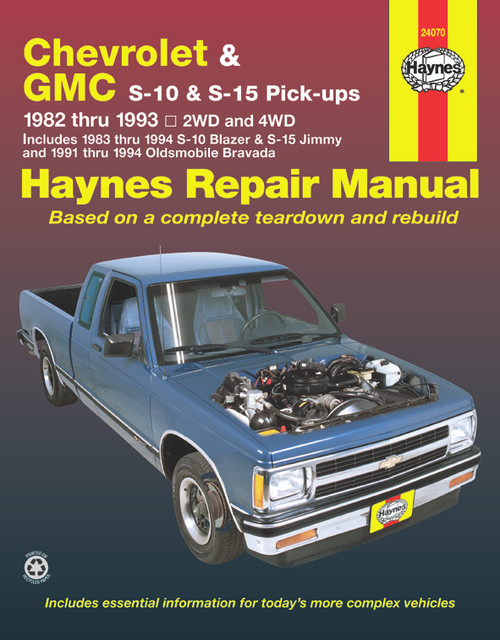 Repair Manual, Chevrolet S10 & GMC S15, '82-'93 | 44324070