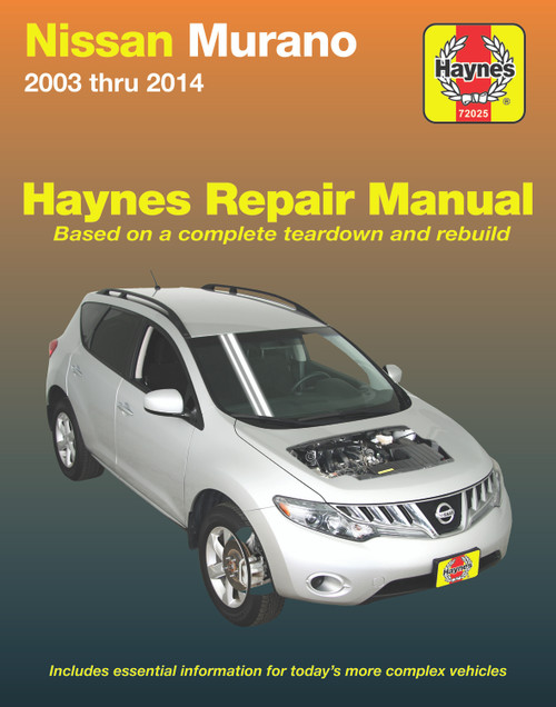 Repair Manual, Nissan Murano, 2003-2014 | 44372025