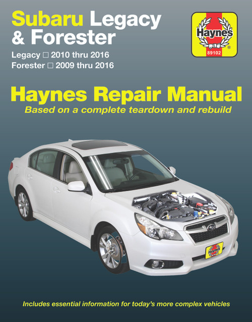 Repair Manual, Subaru Legacy (10-16) & Forester (09-16) | 44389102