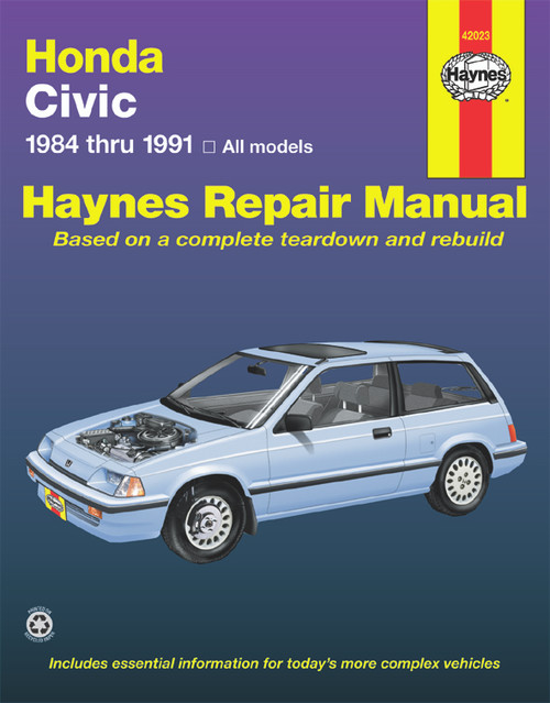 Repair Manual, Honda Civic, '84-'91 | 44342023